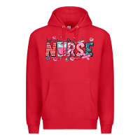 Red Nurse Valentine Premium Hoodie - CowhideDigitalArt