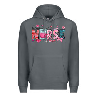 Rock Nurse Valentine Premium Hoodie - CowhideDigitalArt