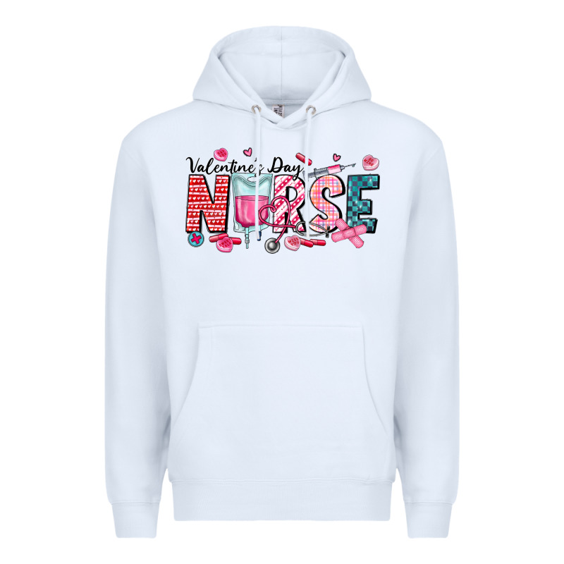 Nurse Valentine Premium Hoodie by CowhideDigitalArt | Teevron