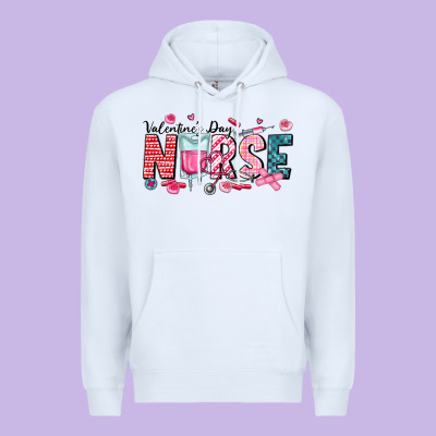 Nurse Valentine Premium Hoodie Designed By Cowhidedigitalart