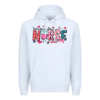 White Nurse Valentine Premium Hoodie - CowhideDigitalArt