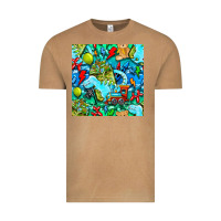 Vintage Camel boy child coffee cup and teddy bear with thunderbolts and camouflage s Vintage Tee - BundleAndBundleShop