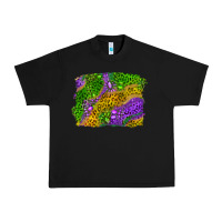 Black Leopard Gemstone Mardi Gras Urban Heavy Tee - RanaPortraitStore
