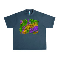 Midnight Navy Leopard Gemstone Mardi Gras Urban Heavy Tee - RanaPortraitStore