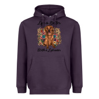 Plum life is better with a labrador Heavyweight Hoodie - JahusDesignShop