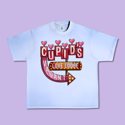 Valentines Day Cupid's Love Lodge Urban Heavy Tee Designed By Fadigitalartstudio