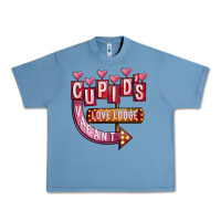 Pebble Blue Valentines Day Cupid's Love Lodge Urban Heavy Tee - FaDigitalArtStudio
