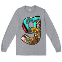 Heather Grey farm life alphabet lowercase letters g Long Sleeve Tee - BundleAndBundleShop