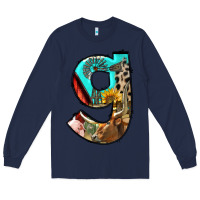 Navy farm life alphabet lowercase letters g Long Sleeve Tee - BundleAndBundleShop