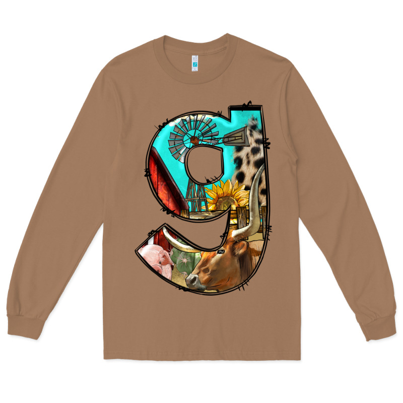 Farm Life Alphabet Lowercase Letters G Long Sleeve Tee by BundleAndBundleShop | Teevron