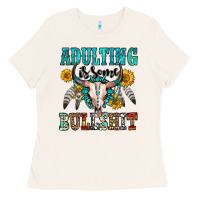Adulting Is Some Bullshit Ladies Tee | Teevron