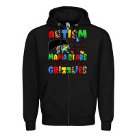 Black autism the journey that turns mama bears Zipper Hoodie - JahusDesignShop