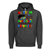 Charcoal Heather autism the journey that turns mama bears Zipper Hoodie - JahusDesignShop