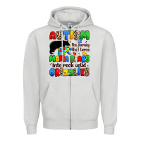 Dove Grey autism the journey that turns mama bears Zipper Hoodie - JahusDesignShop