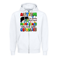White autism the journey that turns mama bears Zipper Hoodie - JahusDesignShop