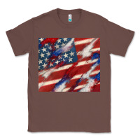 Chestnut American flag glitter 4th of july Classic Tee - CowGirlArtShop