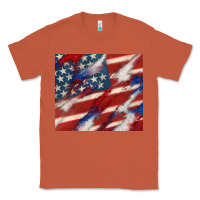 Copper American flag glitter 4th of july Classic Tee - CowGirlArtShop