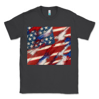 Smoke American flag glitter 4th of july Classic Tee - CowGirlArtShop