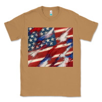Toasted Coconut American flag glitter 4th of july Classic Tee - CowGirlArtShop