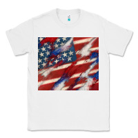 White American flag glitter 4th of july Classic Tee - CowGirlArtShop