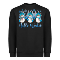 Black snowman hello winter Heavyweight Sweatshirt - JahusDesignShop