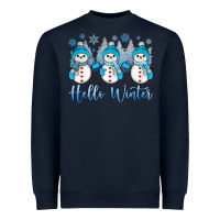 Navy snowman hello winter Heavyweight Sweatshirt - JahusDesignShop
