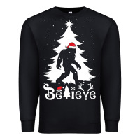 Black bigfoot christmas shirt Premium Sweatshirt - DesigneFamous