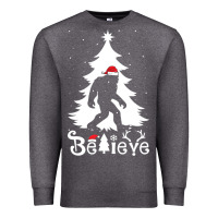 Charcoal Heather bigfoot christmas shirt Premium Sweatshirt - DesigneFamous