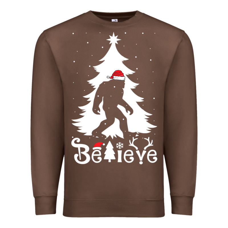 Bigfoot Christmas Shirt Premium Sweatshirt by DesigneFamous | Teevron