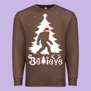 Bigfoot Christmas Shirt Premium Sweatshirt Designed By Designefamous