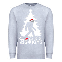 Heather Grey bigfoot christmas shirt Premium Sweatshirt - DesigneFamous