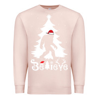 Pale Pink bigfoot christmas shirt Premium Sweatshirt - DesigneFamous