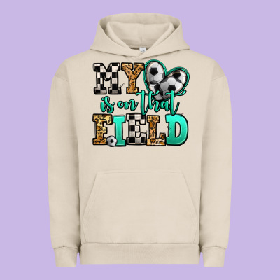 My Heart Is On That Field Soccer Urban Hoodie Designed By Jasminsmagicworld