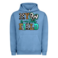 Pigment Pebble Blue my heart is on that field soccer Urban Hoodie - Jasminsmagicworld