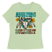 Matcha adulting is some bullshit Ladies Tee - OliviaCreatesArt