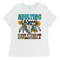 White adulting is some bullshit Ladies Tee - OliviaCreatesArt