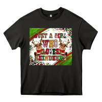 Asphalt just a girl who loves reindeer Heavy Core Tee - CowGirlArtShop