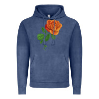 Vintage Denim Burst Of Joy Rose Vintage Hoodie - LillyAllenDesigns