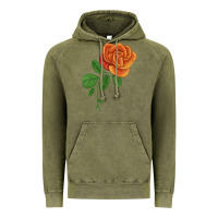 Vintage Olive Burst Of Joy Rose Vintage Hoodie - LillyAllenDesigns