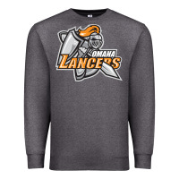 Charcoal Heather omaha lancers Premium Sweatshirt - DesigneFamous