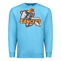 Ocean Blue omaha lancers Premium Sweatshirt - DesigneFamous