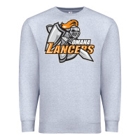 Heather Grey omaha lancers Premium Sweatshirt - DesigneFamous