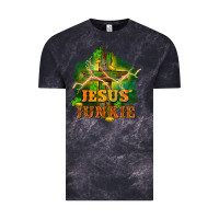 Cloud Black Jesus junkie St. Patricks Day Vintage Tee - FaDigitalArtStudio