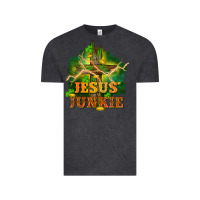 Vintage Black Jesus junkie St. Patricks Day Vintage Tee - FaDigitalArtStudio