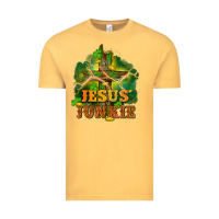 Vintage Mustard Jesus junkie St. Patricks Day Vintage Tee - FaDigitalArtStudio