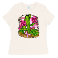 Bone breast cancer cactus Ladies Tee - FaDigitalArtStudio