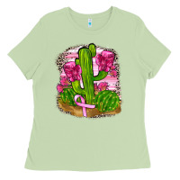 Matcha breast cancer cactus Ladies Tee - FaDigitalArtStudio