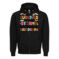 Black i've survived too many storms Zipper Hoodie - JahusDesignShop