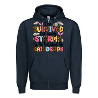 Navy i've survived too many storms Zipper Hoodie - JahusDesignShop