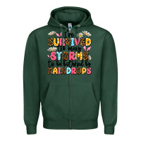 Sports Green i've survived too many storms Zipper Hoodie - JahusDesignShop
